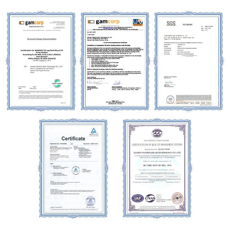 Certificate of Floating Solar Mounting Structure System