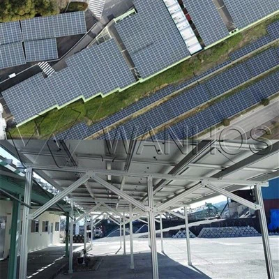 Strwythur carport panel solar cartref