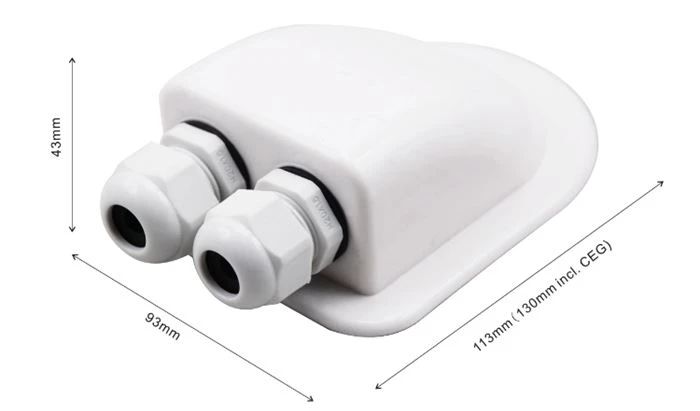 ABS Solar Double Cable Entry Gland For RV