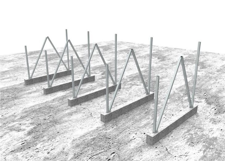 Anodized Aluminum Car Parking / Carport Solar Energy Mounting System Pv Rack Design