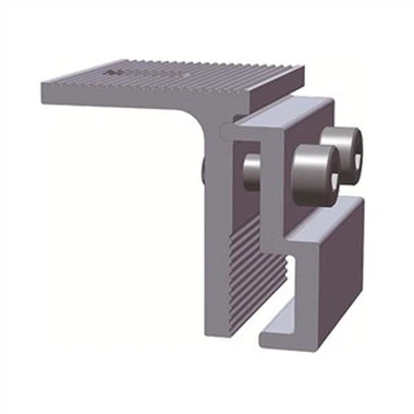 Paneli Solar Seam Sefydlog Clampiau To Alwminiwm